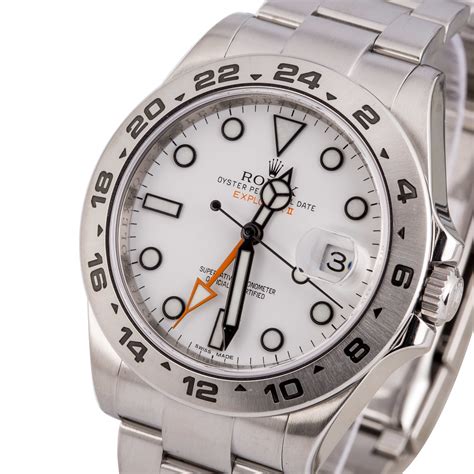 rolex explorer 2 white gold|rolex explorer 2 42mm white.